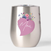 ママ私はあなたを愛する水彩ワイルドフラワーハート (正面)