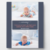 ママ私はあなたを愛する詩2フォトブルー フォトプラーク (正面)