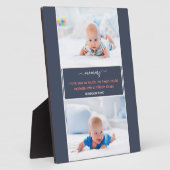 ママ私はあなたを愛する詩2フォトブルー フォトプラーク (側面)