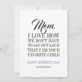 ママ私はお気に入りのお母さんの日刺代 カード (正面)