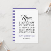 ママ私はお気に入りのお母さんの日刺代 カード (正面/裏面インサイチュ)