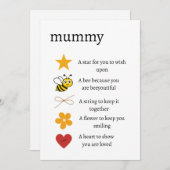 ママ私はギフトを愛し、トークン私はギフトを愛し、感謝 シーズンカード (正面/裏面)