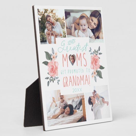 ママ素晴らしはおばあちゃんの写真に昇進 フォトプラーク (側面)