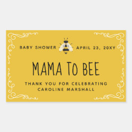 ママ素朴ビーに赤ちゃんシャワー蜂蜜お気に入りシール 長方形シール