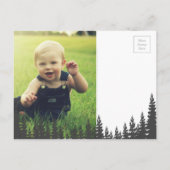 ママ素朴ベア |赤ちゃんシャワー インビテーションポストカード (裏面)