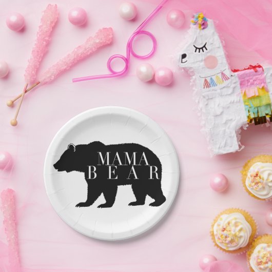 ママ素朴ベア |赤ちゃんシャワー ペーパープレート (パーティー)