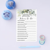 ママ緑のシャワーのゲームカードをどれだけ知っているか チラシ (シングル)