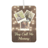 ママ自動車ベビーデザイン自分の家族の写真 カーエアーフレッシュナー (正面)