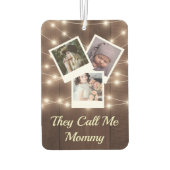 ママ自動車ベビーデザイン自分の家族の写真 カーエアーフレッシュナー (裏面)