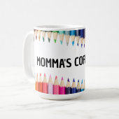 ママ色鉛筆コーヒーカップ/マグカップ コーヒーマグカップ (正面左)