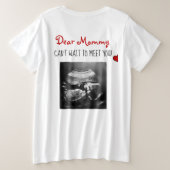 ママ親愛は会うのを待ち遠しい！ プラスサイズTシャツ (デザイン裏面)