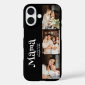 ママ設立3枚写真キッズ名前楽しい Case-Mate iPhoneケース (裏面)