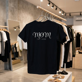 ママ設立 新米ママギフト ホワイトスクリプト Tシャツ
