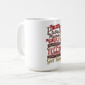 ママ誇りを持ったのゲームデー応援! コーヒーマグカップ (正面左)