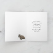 ママ誕生日カード – 白鳥 カード (内部)