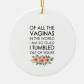 ママ誕生日ギフト母の日ギフトママ セラミックオーナメント (正面)