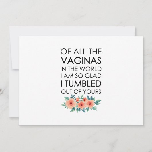 ママ誕生日ギフト母の日ギフトママ 招待状 (正面)