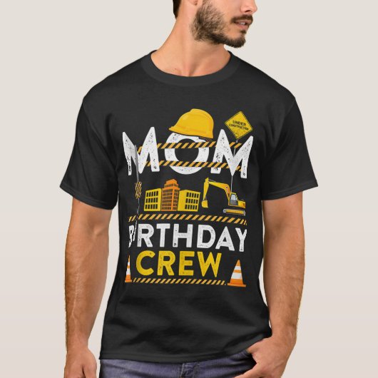 ママ誕生日クルー建築誕生日パーティギフト Tシャツ (正面)