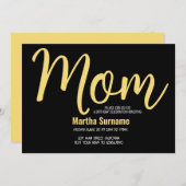 ママ誕生日シンプルマザーズ日パーティー 招待状 (正面/裏面)