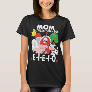 ママ誕生日ボーイオールドマクドナルド誕生日パーティマック Tシャツ