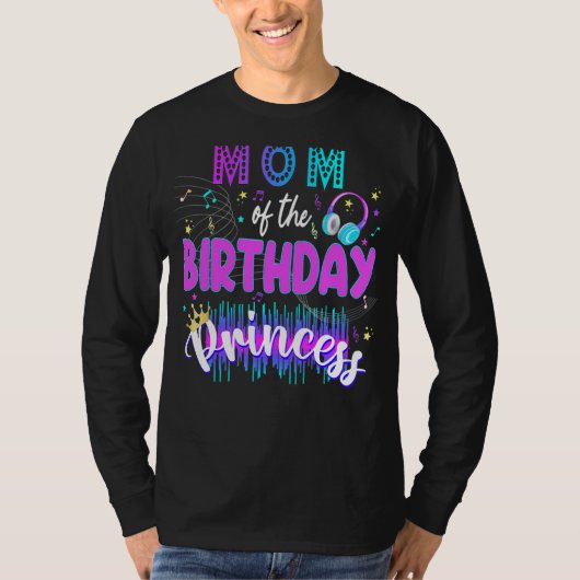 ママ誕生日ロックスターテーマ音楽パーティーカラオケG Tシャツ (正面)