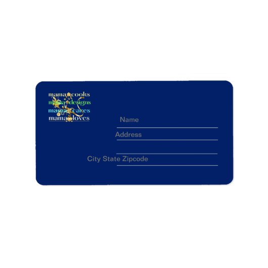 ママ調理師ママデザインママ気にマラブズ ラベル (正面)