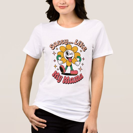 ママ譲りのサスい私 トライブレンドTシャツ (正面)