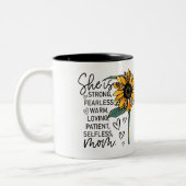 ママ賛美マの母の日の陶器のマグ ツートーンマグカップ (左)