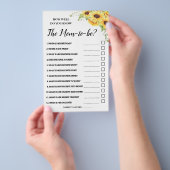 ママ赤ちゃんシャワーのゲームカードを知ってるか チラシ (ハンドル)