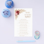 ママ赤ちゃんシャワーのゲームカードを知ってるか チラシ (シングル)