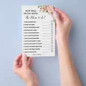 ママ赤ちゃんシャワーのゲームカードを知ってるか チラシ (ハンドル)