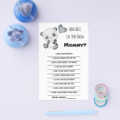 ママ赤ちゃんシャワーのゲームカードを知ってるか チラシ (シングル)