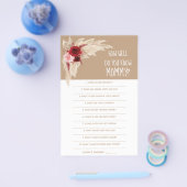 ママ赤ちゃんシャワーのゲームカードを知ってるか チラシ (シングル)