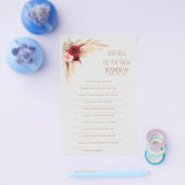 ママ赤ちゃんシャワーのゲームカードを知ってるか チラシ (シングル)