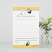 ママ赤ちゃんシャワーカード用グレーのまわりにアドバイス (スタンド正面)