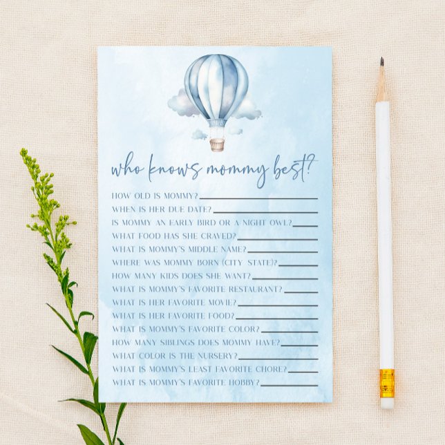 ママ赤ちゃんシャワーゲームを知っている熱気球 (クリエイターアップロード済み)