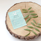 ママ赤ちゃんシャワーゲーム用ホワイトバニーアドバイス 招待状