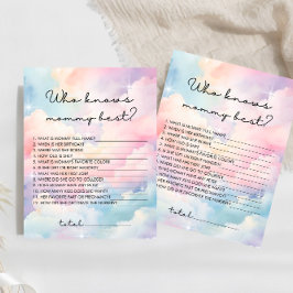 ママ赤ちゃんシャワー最高のゲームを知るパステルクラウド