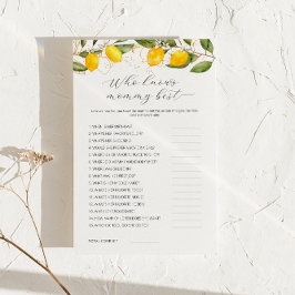 ママ赤ちゃんシャワー最高のゲームを知るレモン