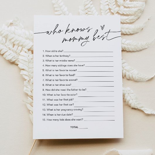 ママ赤ちゃんシャワー最高のゲームを知るEVERLEIGH 招待状