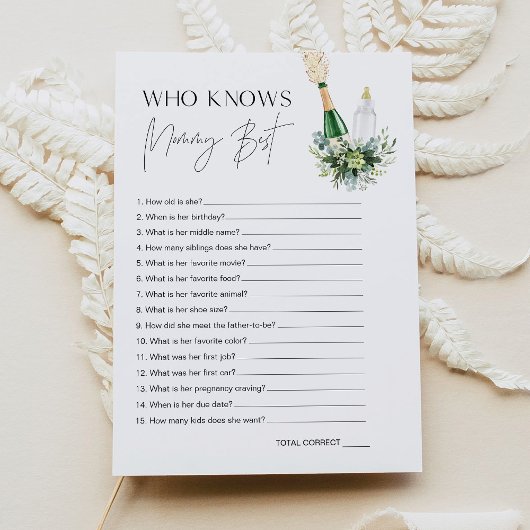 ママ赤ちゃんシャワー最高のゲームカードを知るレミー 招待状