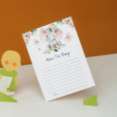 ママ赤ちゃんシャワー用ピンクローゼゾウアドバイス 招待状