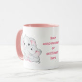 ママ赤ちゃん女の子の気持ち発表 マグカップ (正面左)