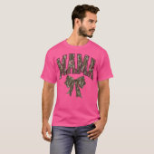 ママ迷彩柄ボウコケット狩り妻 Tシャツ (正面フル)