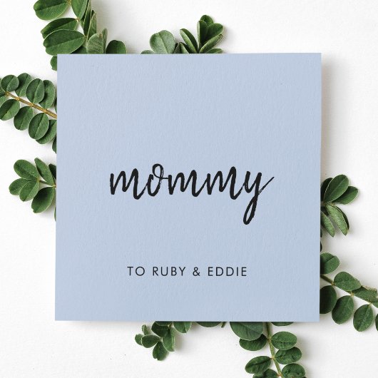 ママ連絡 | かわいい青モダンいママ呼び出しカード 割引カード