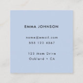 ママ連絡 | かわいい青モダンいママ呼び出しカード 割引カード (裏面)