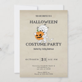ママ運のジャック・オ・ランタンヴィンテージハロウィーン 招待状