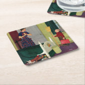 ママ部屋の掃除をした! スクエアペーパーコースター (アングル)