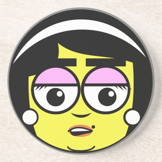 ママ顔 コースター (正面)