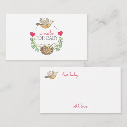 ママ飛んでいるバードオーバーネストシャワー アドバイスカード (正面/裏面)